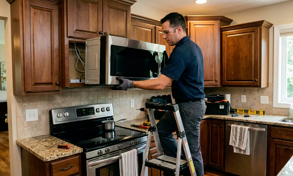 Microwave Installation in Agawam, MA