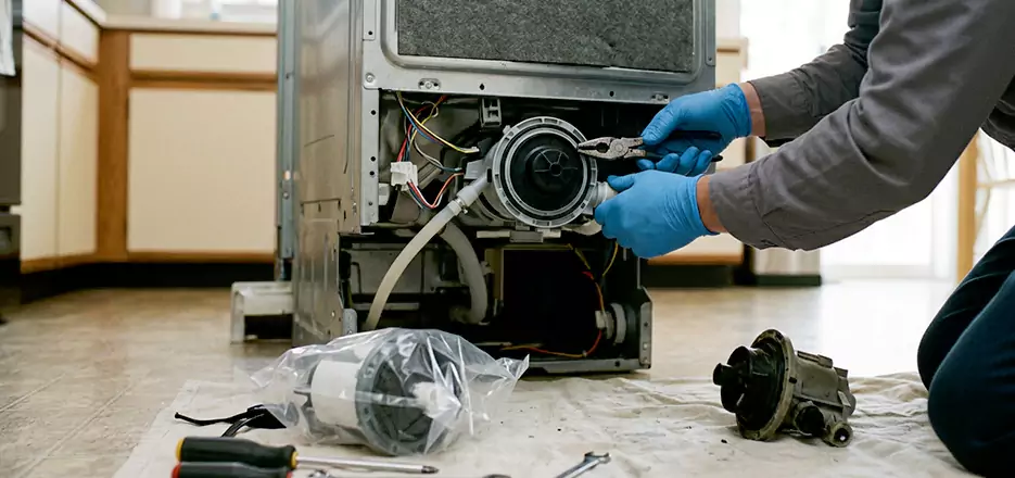 Dishwasher Motor Pump Replacement in Agawam